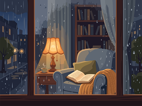 Free Pixel Art Reading Nook vector and picture