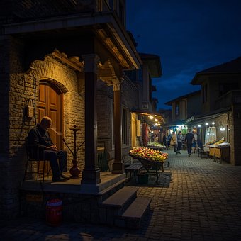 Traditioneel, Verlichting, Nacht, Bazaar