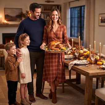 Free Family Autumn illustration and picture