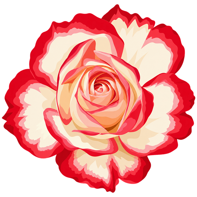 Free Bicolor Rose Romantic Flower vector and picture