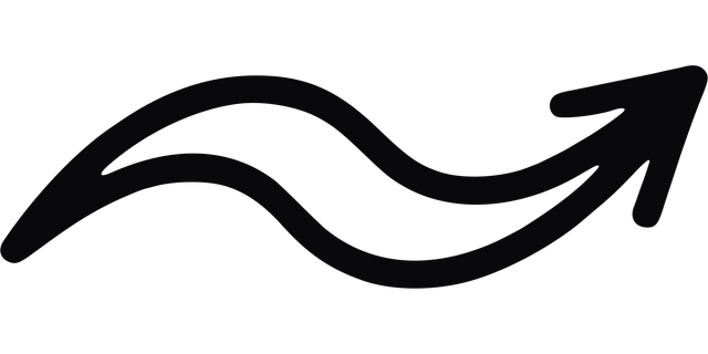 Free icon up arrow curved shape vector