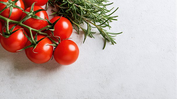 Cherrytomaten, Rozemarijn, Eten