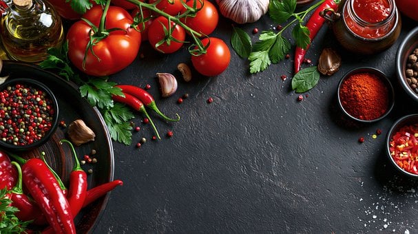 Tomaten, Chilipepers, Knoflook