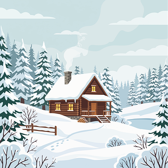 Free Cabin Smoking Chimney vector and picture