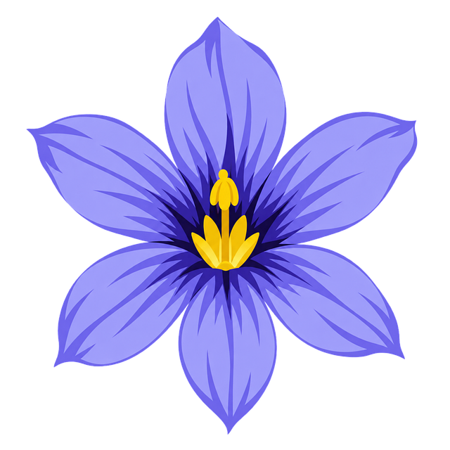 Free blue eyed grass sisyrinchium purple flower vector