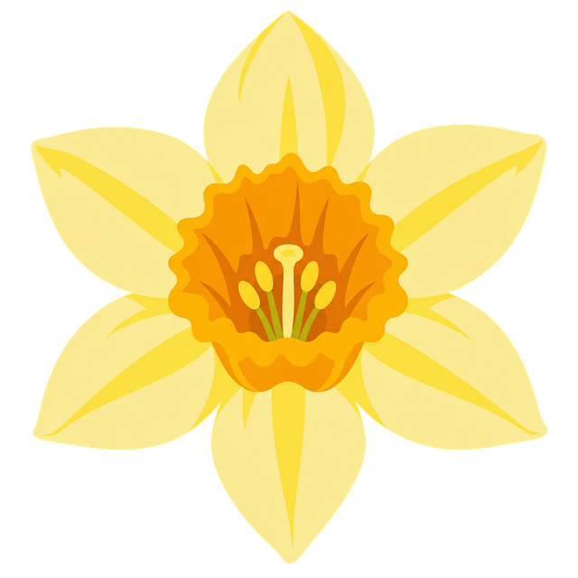 Free daffodil flower yellow vector