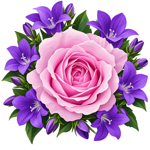 Free Rose Pink Flower vector and picture