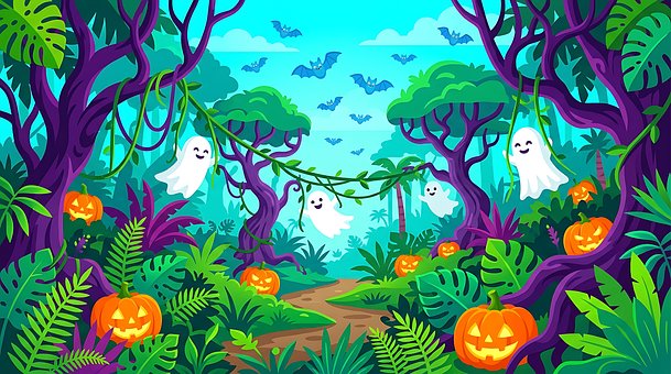 Halloween, Fantasma, Abóbora, Selva