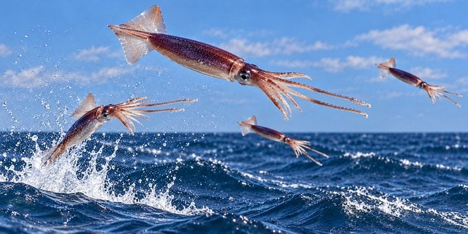 Free Flying Squid photo and picture