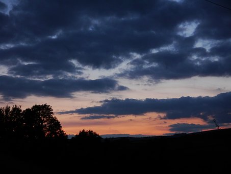 Paisagem, Natureza, Árvores, Céu, Noite