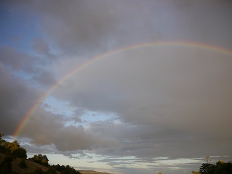 Arco-Íris, Nuvens, Céu, Paisagem