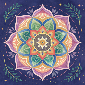 Mandala, Lotus, Blomst, Symmetri