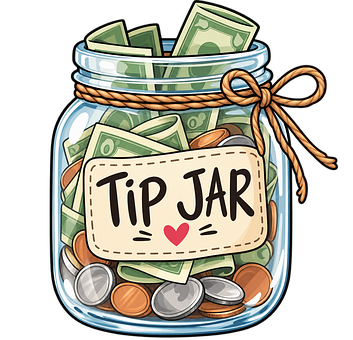 Free Jar Bills illustration and picture