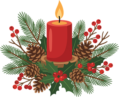 Free Candle Christmas vector and picture