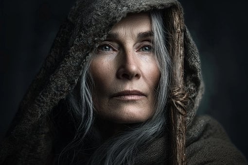 Free Old Woman Portrait illustration and picture