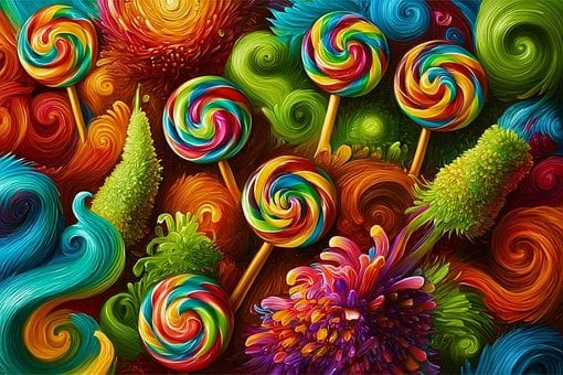 Free Candy Swirls illustration and picture