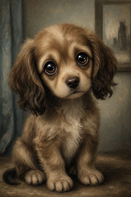 Free Puppy Painting illustration and picture