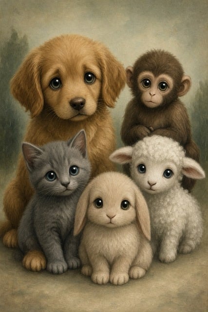 Free Cute Friends illustration and picture