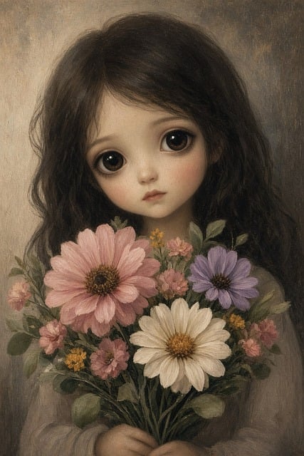 Free Girl Brunette illustration and picture