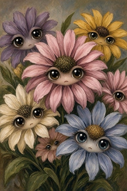 Free Flowers Eyes illustration and picture