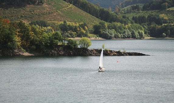 Jezero, Voda, Příroda, Krajina, Jachta