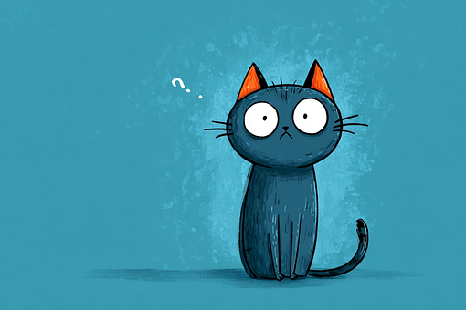 Free Funny Cat Cartoon illustration and picture