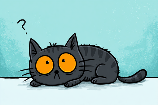 Free Funny Cat Cartoon Style illustration and picture