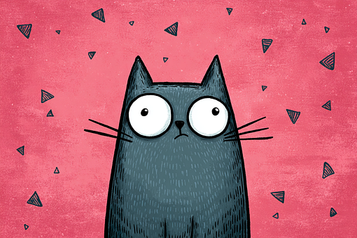 Free Funny Cat Cat illustration and picture