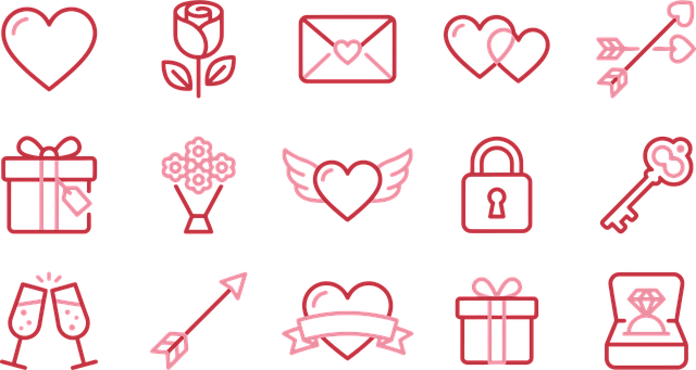 Free heart love flower vector