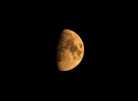 Mond, Erstes Viertel, Raum, Astronomie