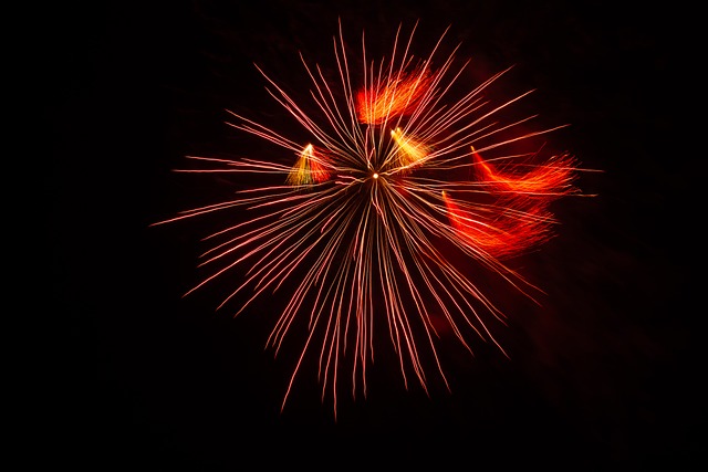 Free Fireworks Red photo and picture