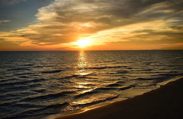 Free Sunset Sea photo and picture