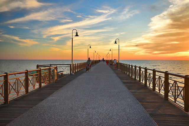Free Pier Sunset photo and picture