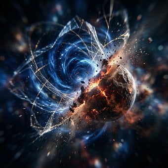 Planet, Raum, Schwarzes Loch, Explosion