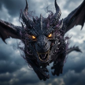 Drache, Dunkler Drache, Fantasy