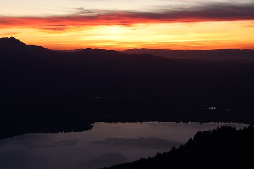 Sonnenuntergang, Thunersee, Niederhorn