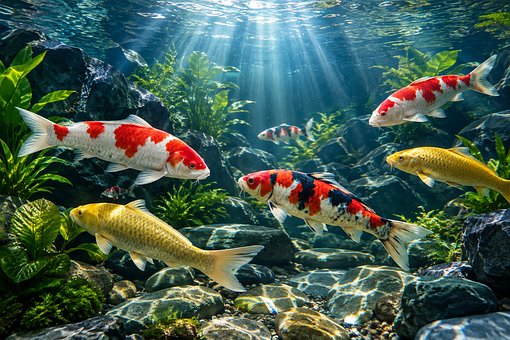 Free Koi Fish Aquarium illustration and picture
