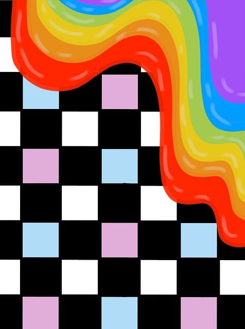 Download free HD stock image of Rainbow Flag Checkerboard Free rainbow flag checkerboard color illustration
