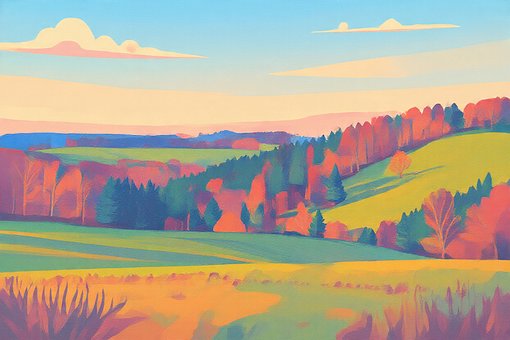 Landskab, Natur, Farver, Kunst, Maleri