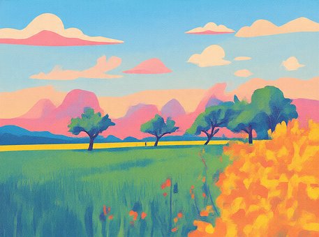 Landskab, Natur, Sommer, Træer, Sol