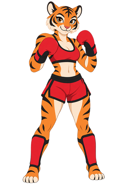 Free Tiger Boxing vector and picture
