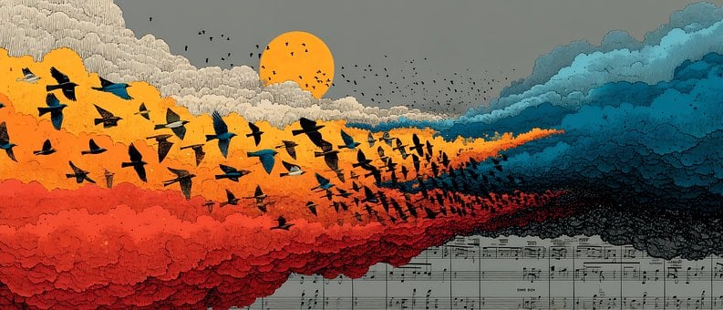 Fugle, Migration, Himmel, Flyvning