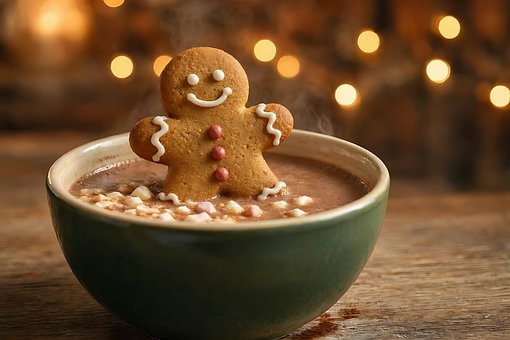 Free Gingerbread Man Hot Chocolate photo and picture