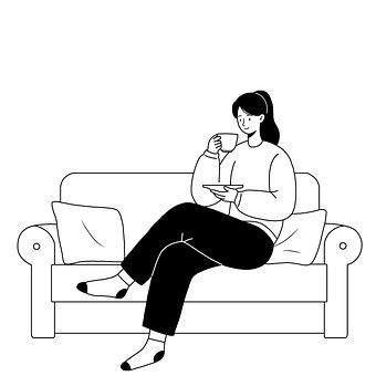 Free Woman Sitting illustration and picture