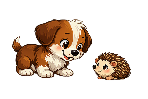 Free Puppy Hedgehog illustration and picture