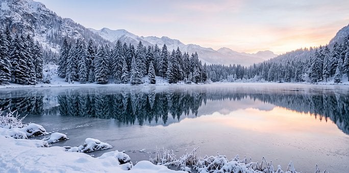 Free Lake Winter photo and picture