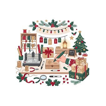 Free Christmas Decorations Gifts illustration and picture