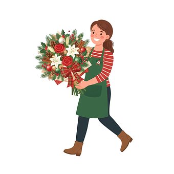 Free Christmas Bouquet illustration and picture