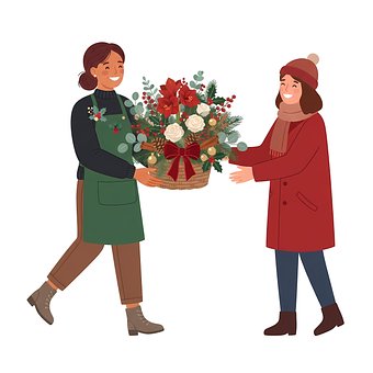 Free Winter Gift Basket illustration and picture