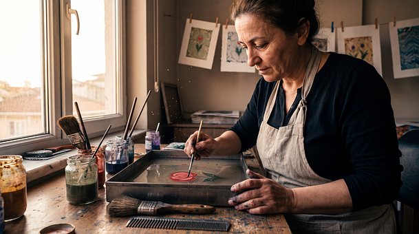 Free Marbling Artist illustration and picture